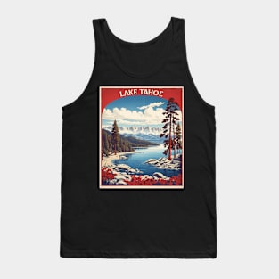 Lake Tahoe Sierra Nevada United States of America Tourism Vintage Poster Tank Top